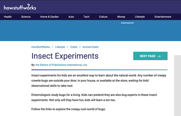 How Stuff Works website homepage.